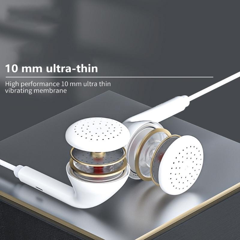 In Ear Headphones with Control & Microphones Wire Earphones Convenient Control Earphones 3.5mm Earphones for Enthusiasts