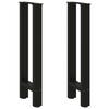 VidaXL Console Table Legs Black 2 Pieces 38 X (72-73) Cm Steel 4013296