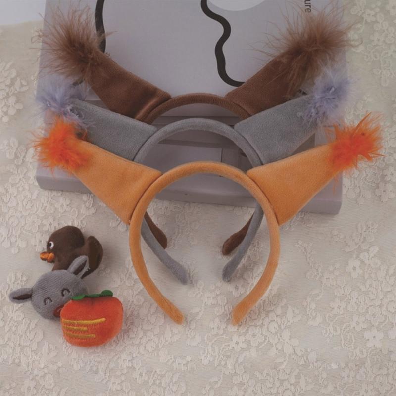 Eichhörnchen Stirnband Schwanz Halloween Tier Verkleidungskostüme