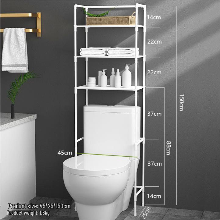 Floor-Standing Balcony Drum Washer Rack & Bathroom Storage Shelves