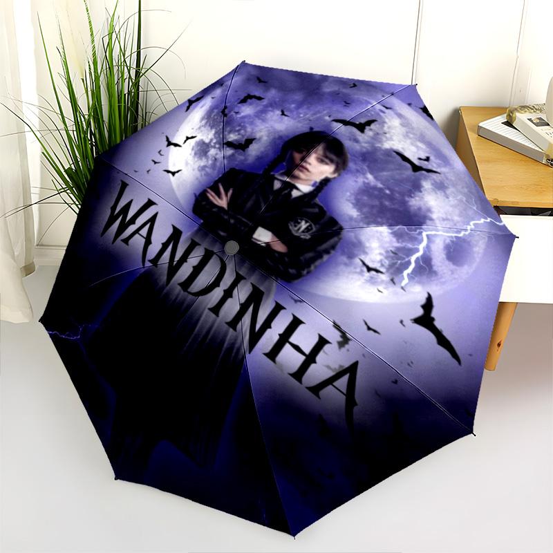 Dark Wednesday Legacy Folding Umbrella Portable Durable Gift Umbrella Travel