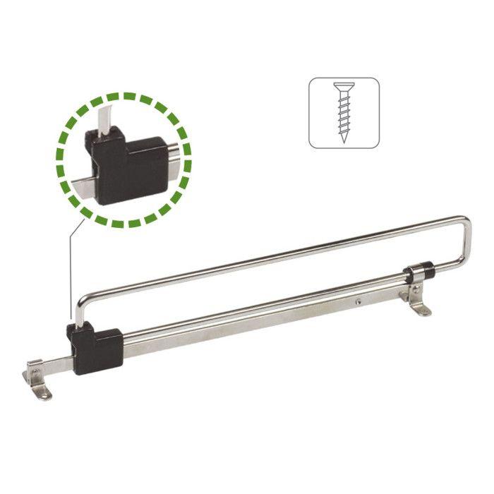 AMIG | Porte cintre télescopique 12 | 300 mm | Acier | Chromé brillant