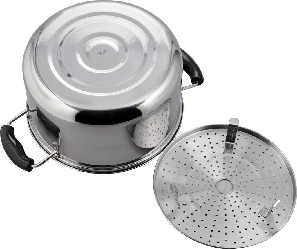 Wahei Freiz NR-7735 Stainless Steel Double-Handled Pot with Strainer, IH Compatible, 26cm, by Nabeya Daisaku