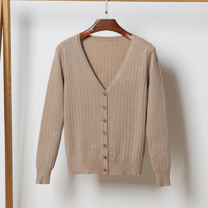 

Thin Short Long-Sleeve Cardigan Sweater Thin Short Long-Sleeve Cardigan Sweater CAMEL M