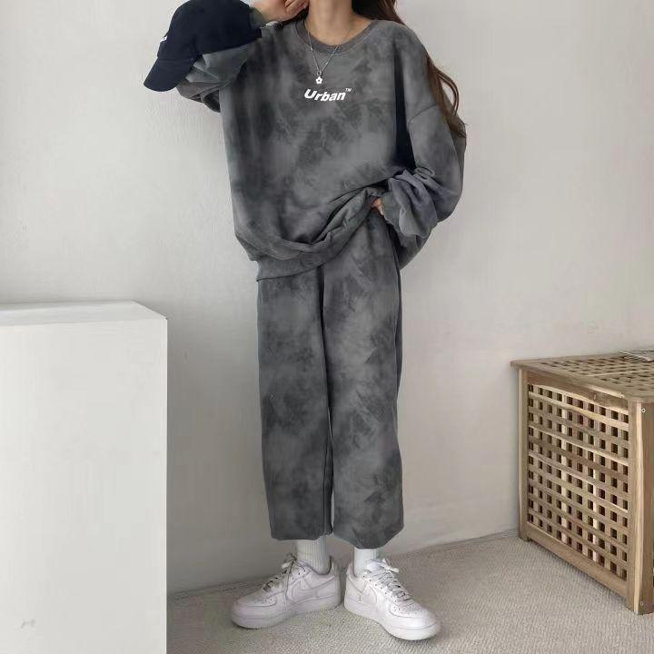 Women's Plus Size Long Sleeve Pants Set - 2025 Fashion: Spring, Autumn, Winter Casual Sportswear - Couples Two-Piece