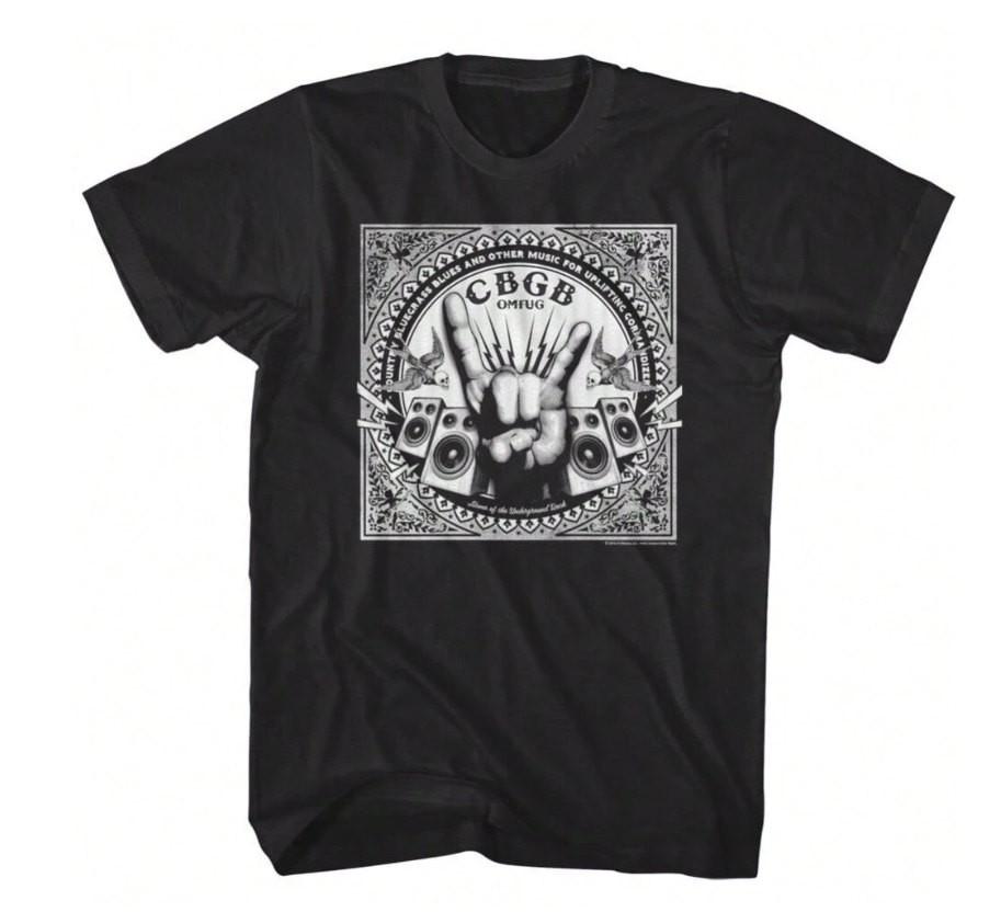 CBGB OMFUG Rock Hand Speakers Men s T Shirt music vintage shirt S