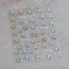5D illusion polarized butterfly nail sticker pink purple blue fashionable self-adhesive butterfly nail art decoration sticker
