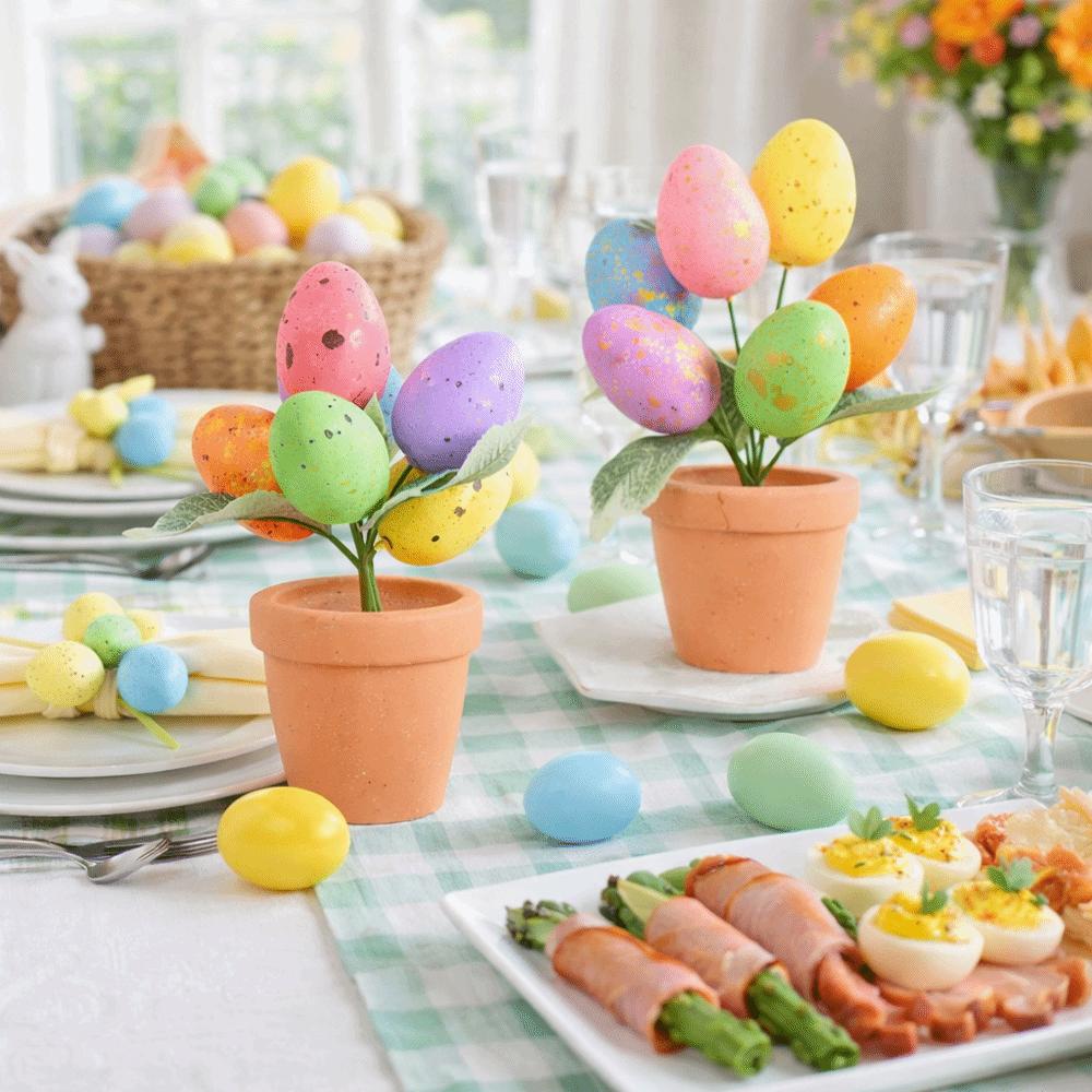 Easter Day Easter Tabletop Ornament Foam Egg Easter Desktop Ornaments  Home Decoration