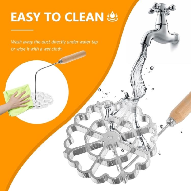 Achappam Mold Frying Tools Cookie Maker Molds Metal Detachable Rosette Maker