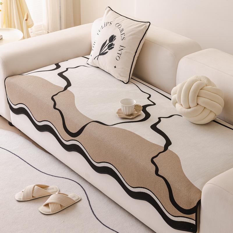 Chenier Special-Shaped Sofa Cushion Irregular Simple Straight Row Seat Cushion Non-Slip Blanket Leather Sofa Special Seat Cushion