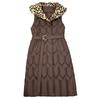 European and American leopard print plus slim-fitting hooded cotton vest to keep warm in autumn and winter women's long thin down cotton vest vest