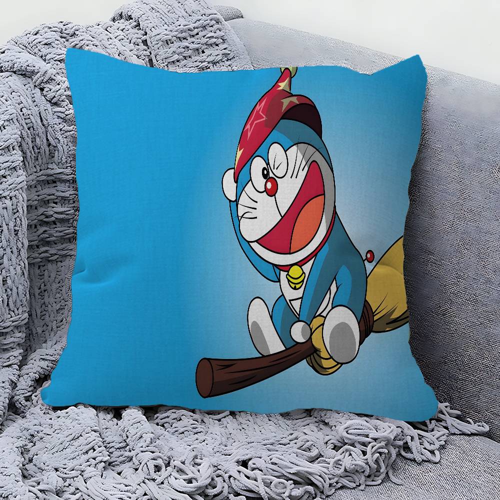 Funny DDoraemon Cartoon Personalized Pillow Cover Kids Bedroom Wild Party Decor Pillowcase kid Birthday shower Gift