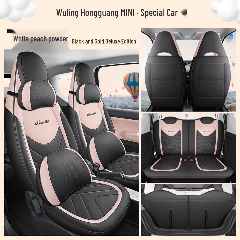Wuling Hongguang Mini Macaron Full Leather Cartoon Seat Cover for MINIEV