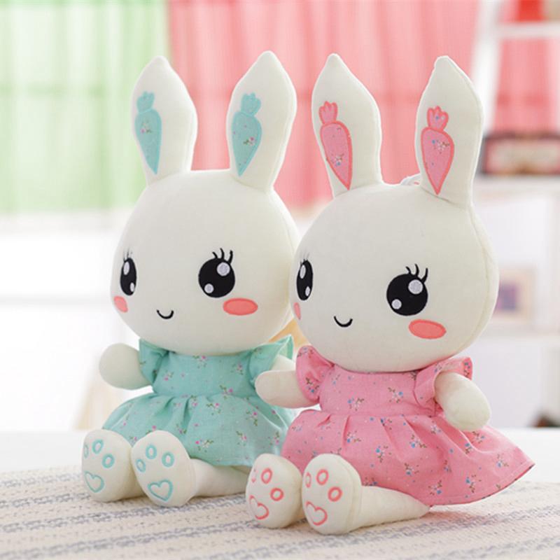 40CM Cute Wearing Dress Rabbit Plush Toys Bunny Stuffed &Plush Animal Baby Toys Doll Baby Accompany Sleep Toy Gifts For Kids