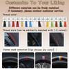 Hand-stitched Non-slip Black Genuine Leather Suede Car Steering Wheel Cover 100% Fit For Alfa Romeo Giulia Stelvio 2020-2023