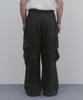 ANDAGAIN Washed Cotton Wide Cargo Pants (Khaki