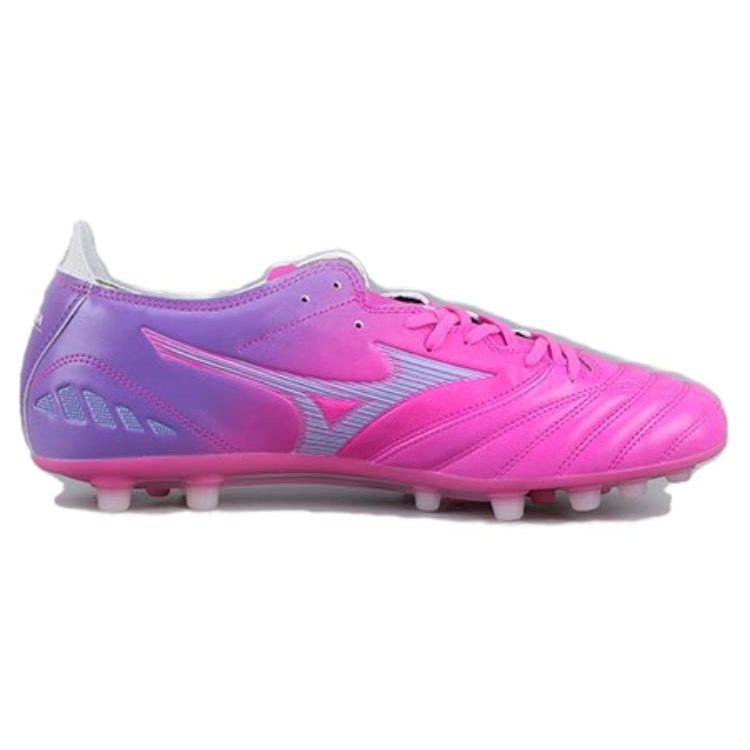 Mizuno Pro 3 Round Toe Lace-Up AG (Rubber Short Studs) Slip-Resistant Durable Soccer Shoes Men Soccer Shoes Pink Purple P1GA238455