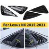2 Stück Für Lexus NX 2015- Auto Außen Heckfenster Viertel Lamellen Jalousie Abdeckung Seitenlüftung Verkleidung Lufteinlass ABS Klebe Zubehör