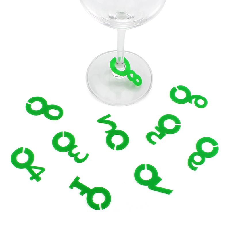 6/12pcs Wine Glass Marker Wine Charms Glasses Identifier Marker Cups Glasses Markers Silicone Glass Tongue Shape Glasses Tags