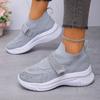 Damen Frühling-Herbst Keilabsatz Tiefer Ausschnitt Lässige Sportschuhe, Dicksohlige Atmungsaktive Komfort-Schuhe.