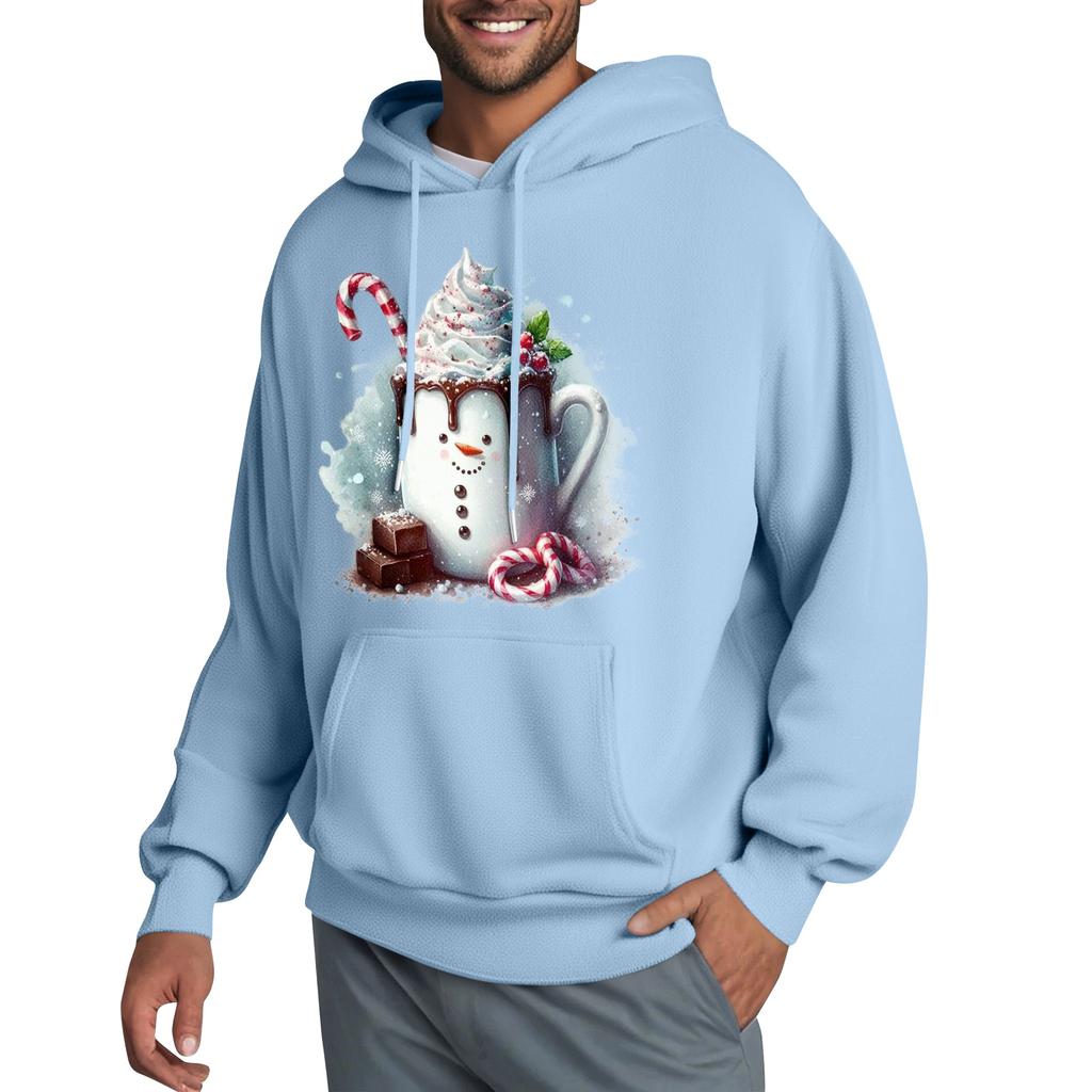 Men's Hooded Sweatshirt, Contrasting Color Sweatshirt, Sports Casual Jacket