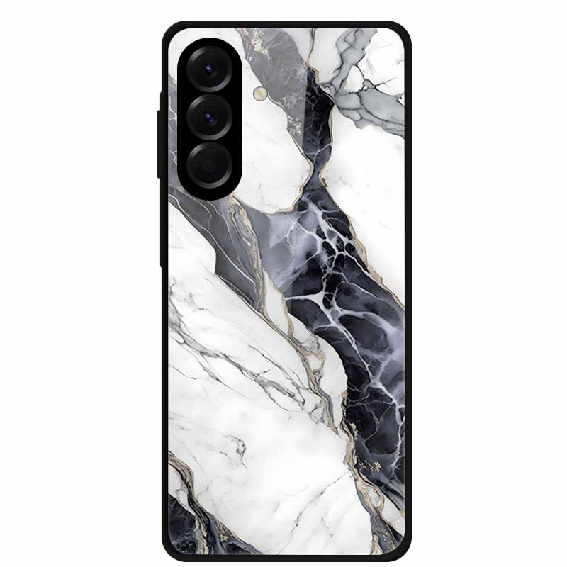 Tempered Glass Phone Case For Samsung Galaxy S24 FE Case Hard PC Back Cover Shell for Galaxy S24FE S 24 FE 5G Hard Covers Flower