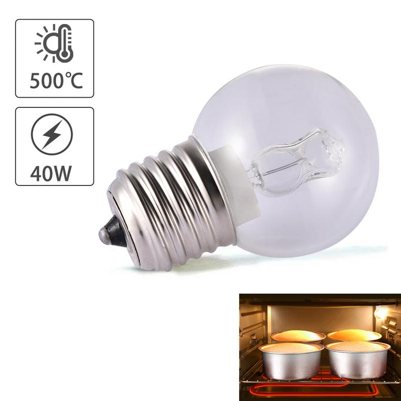 E27 40W 220V Warm White Oven Cooker Bulb Lamp Heat Resistant Light 500 Celsius Tungsten Light For Household Supplies