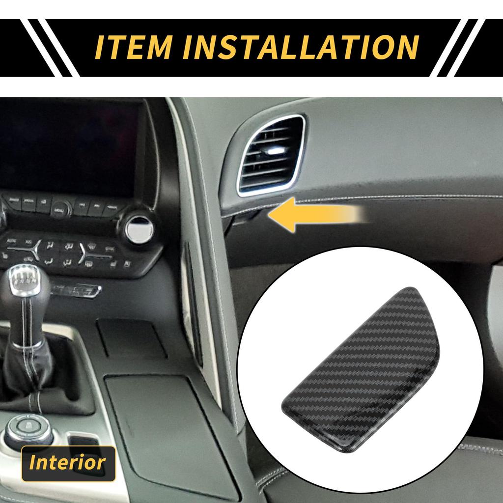 REPAIROCK 1 Pc Glove Box Handle Switch Cover Trim for Ford Maverick Passenger Storage Grab Handle Button Trim Carbon Fiber Pattern ABS Black 2022-2024