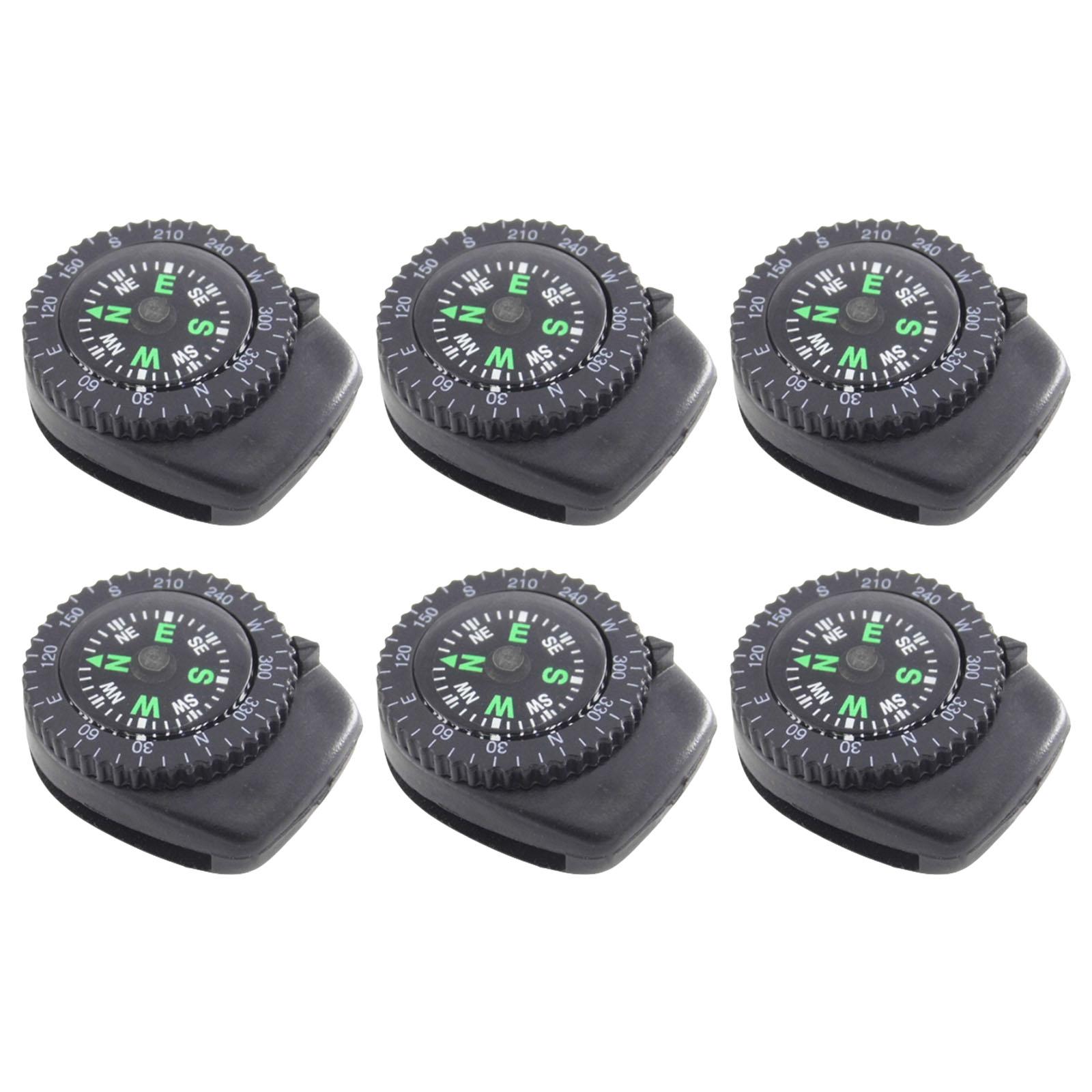 

6pcs Compacts Detachable Compasses Wristband Multifunctional Wrist Compasses for Safe Mountain Climbing 1