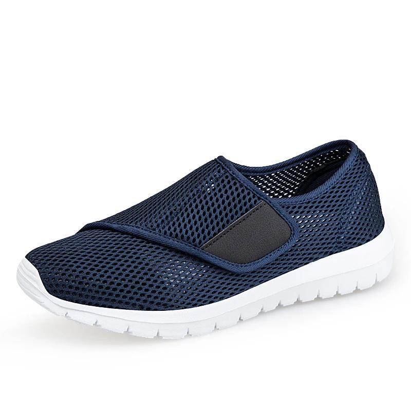 Hot Summer Elderly Shoes Men and WoMen Adjustable Fat and Wide Breathable Lightweight Casual Shoes Elderly Foot Swelling Shoes