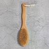 1Pcs Wooden Long Handle Bristle Shower Body Brush Bathing Massage Back Body Exfoliating Brush Bathroom Wash Brush Bath Tools