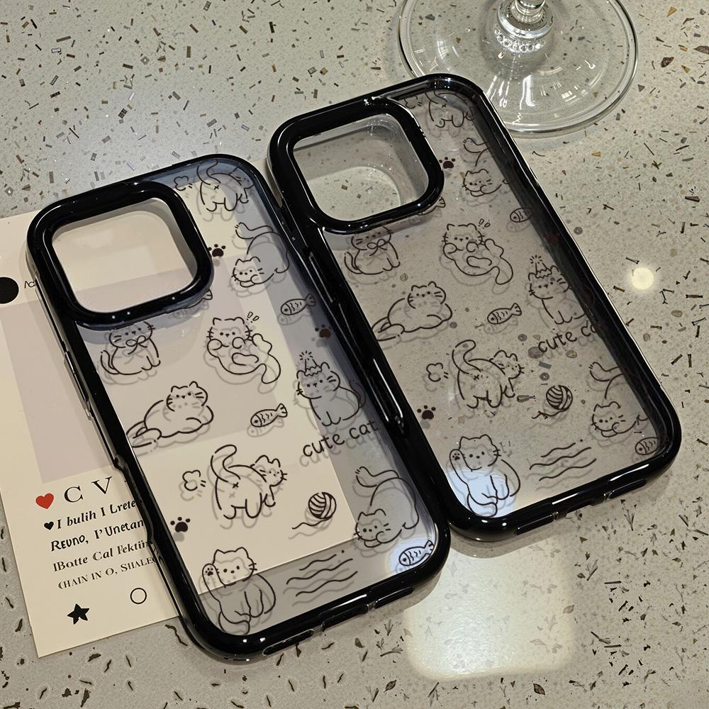 Acrylic Phone Case for iPhone 11 12 13 14 Pro 12 14 16 Pro Max for Samsung A16 A36 A56 S24 FE High-quality Painted Anti-fall Mobile Phone Case