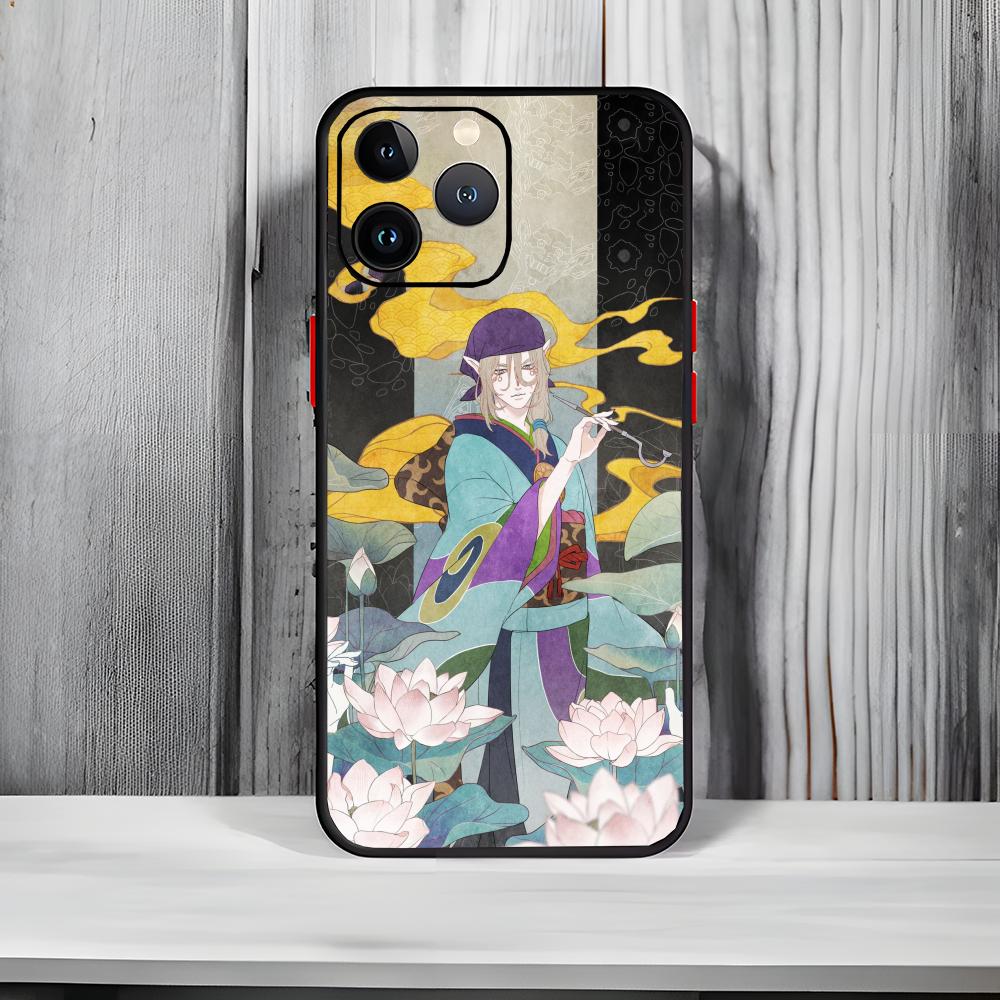 Classic Horror Ukiyoe mononoke K-Kusuriuri Phone Case Black Matte Thin Phone Case For iPhone17 16 15 14 13 ProMax