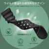 WOCCI Fluorocarbon Rubber Horlogeband, 24mm, FKM Luxe Siliconen Horlogeband met EasyClick, Zwart/Zwarte Gesp