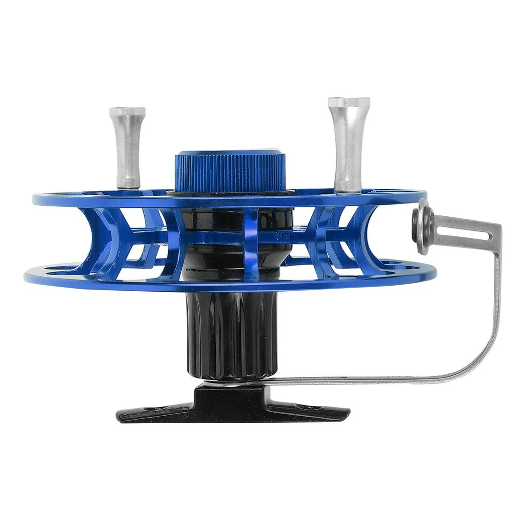 Fishing Gear Fishing Reel Portable Multifunction Allmetal Wind Wheel(Blue )