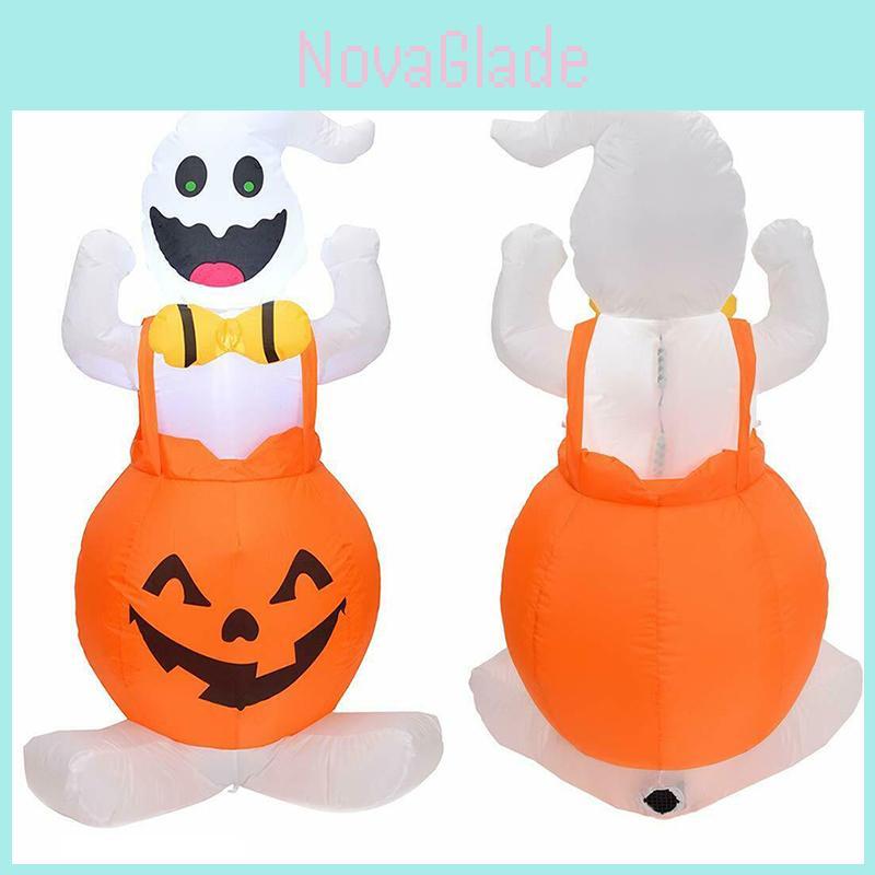 Bright Led Outdoor Yard Halloween Inflatable Ghost Pumpkin Decor