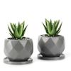 Umlaca Ceramic Small Planter with Drainage Suitable for Succulents and Stylish Mini Planter with Saucer and Bottom Set of 2 Not Planter, Hole, Cacti,