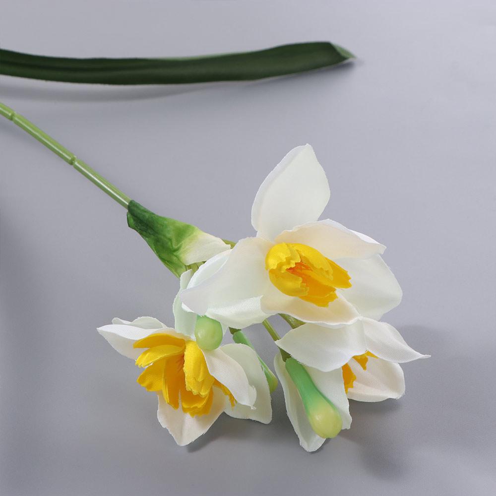 Silk Flowers Artificial Narcissus Flowers Real Touch Artificial Bouquet  Home Decoration