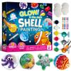 JOYFY 12 Peças Kit de Pintura de Conchas do Mar para Crianças brinquedo Brilha no Escuro-Artesanato para Meninos Meninas Idades 6+ Presente de Aniversário Natal