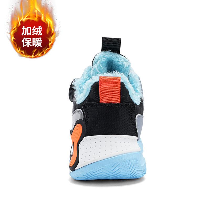 Thickened and Velvet 2025 Children's Cotton Shoes New Warm Winter Casual Shoes Leather Surface Student Girls