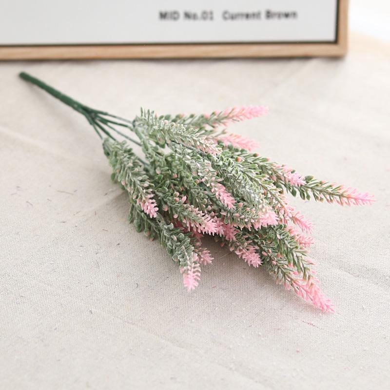 Umělá květina Hedvábí Fialová Levandule Domácí Venkovní Zahrada Dekorace Kytice Falešná Svatba Vánoční Den Party Doplňky