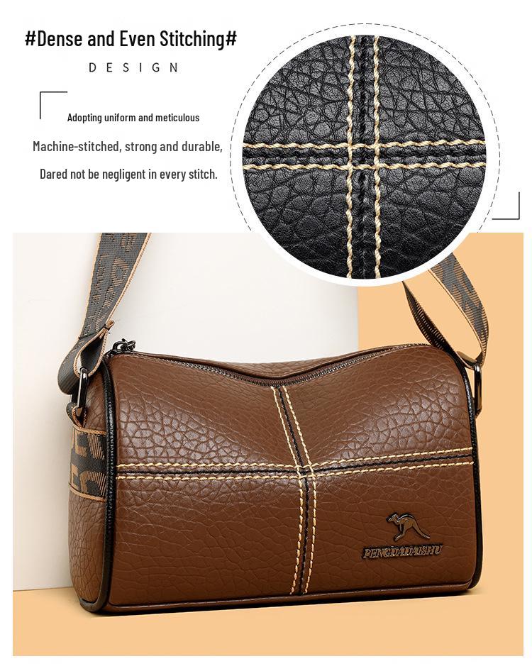 Women's Trendy Wide Shoulder Strap Handbag: Korean Fashion Crossbody Bag