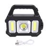 Solar Flashlight USB Rechargeable Water Proof Handheld LED Searchlight Super Bright Spotlight for Camping Hiking
