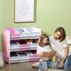 Kids Storage Rack, with Nine Removable Baskets, for Nursery, Bedroom, Playroom - Pink
