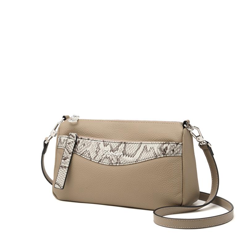 Genuine Leather Crossbody Bag for Women  Real Skin Shoulder Messenger Bag Patchwork Fashion Bags