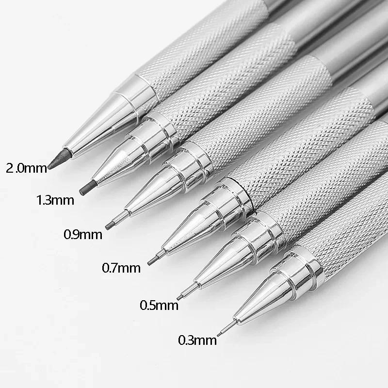 0.3/0.5/0.7/0.9/1.3/2.0mm Metal Mechanical Pencils Lead Refills Break Resistant Drawing Automatic HB Pen Refills School Supplies
