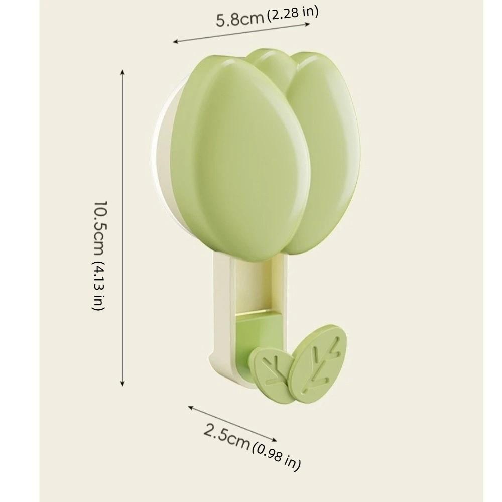 Removable Tulip Suction Cup Hooks No Drill Wall Mounted Hook Vacuum Suction Hook  Dormitory