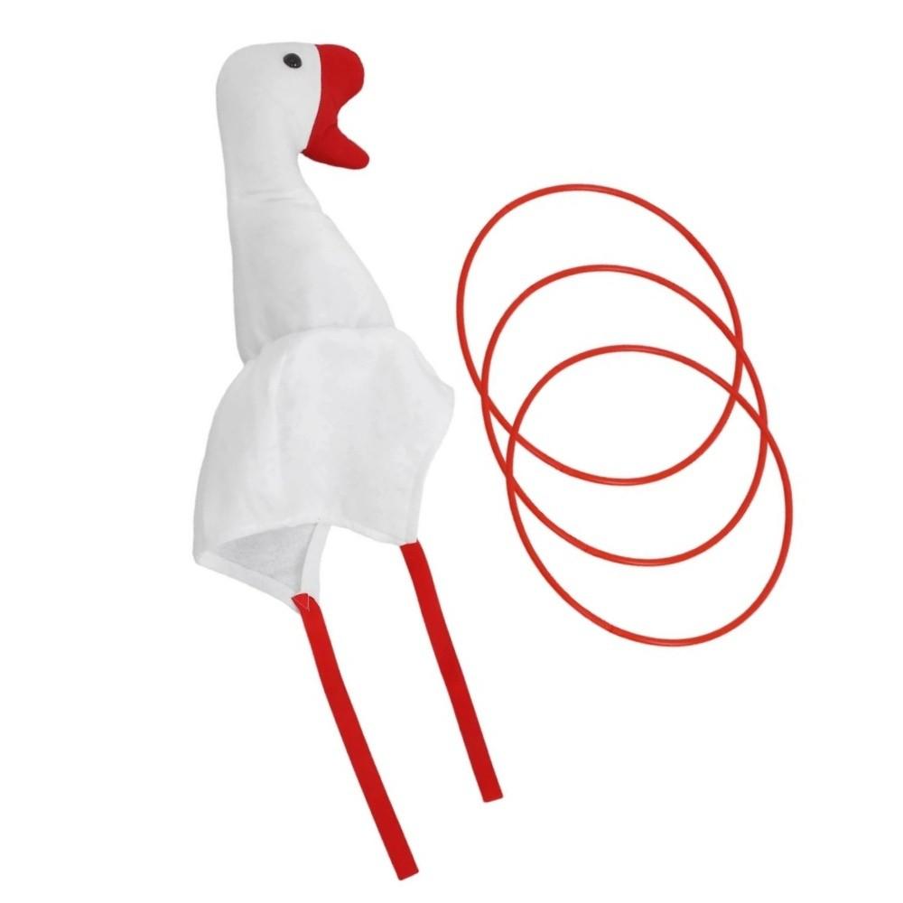 Outdoor Creative Big Goose Headgear White/Pink Soft Halloween Party Hat Unique Plush Cartoon Goose Hat Halloween Apparels