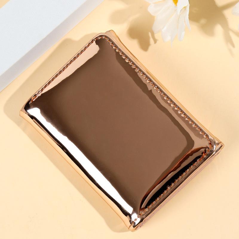 Three Fold Leather Small Slim Fashion Laser Women Wallet Multiple Card Slots Credit Card and ID Card Holder Women Wallet