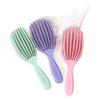 Shell Hollow Fluffy Styling Comb: Anti-Static, Gentle on Hair, Scalp Massaging Rib Comb for Dry & Wet Use.
